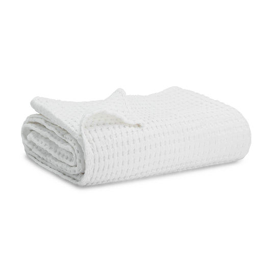 Baby Waffle Blankets in White