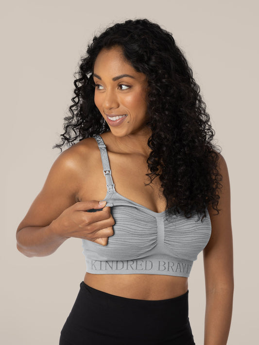 Sublime® Hands-Free Pumping & Nursing Bra | Grey