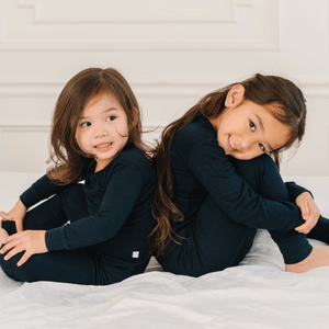 Toddler/Kids Bamboo Pajamas - Midnight Black | Dreamland Baby - additional view