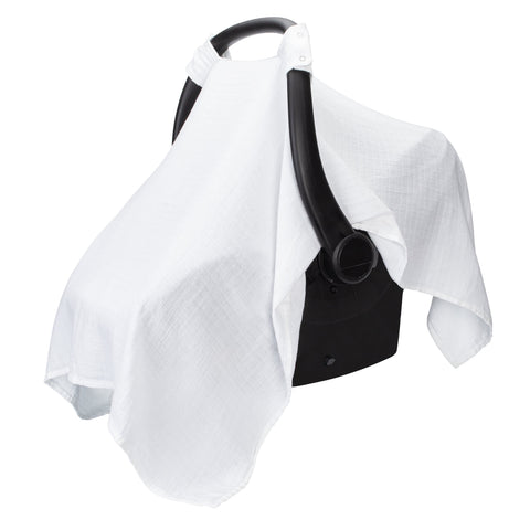 Comfy Cubs Baby Car Seat Cover - White