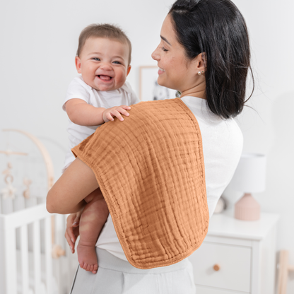 Muslin Burp Cloths - Caramel