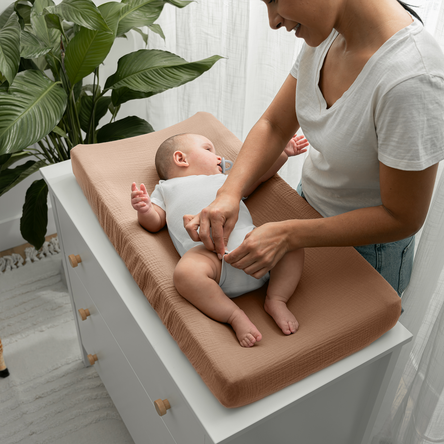 Muslin Fitted Changing Pad Cover