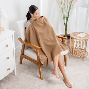 Muslin Nursing Cover, Pack of 1 in Cedar | Comfy Cubs - additional view