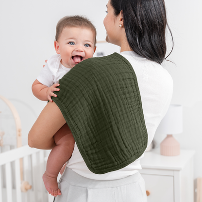 Muslin Burp Cloths - Kelp