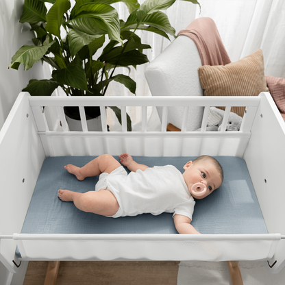 Muslin Fitted Bassinet Crib Sheet