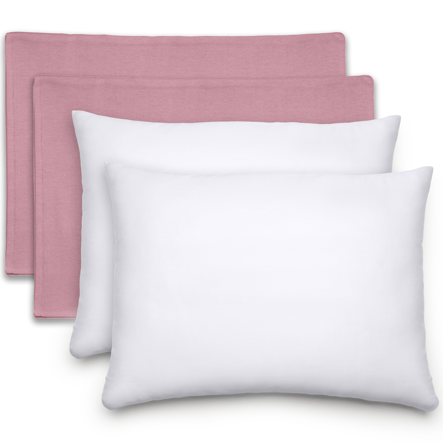 Toddler Pillows with Soft Cotton Pillow Case - Mauve