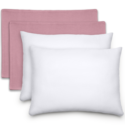 Toddler Pillows with Soft Cotton Pillow Case - Mauve