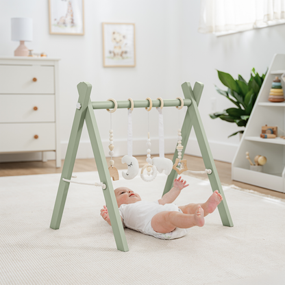 Baby Play Gym in Sage