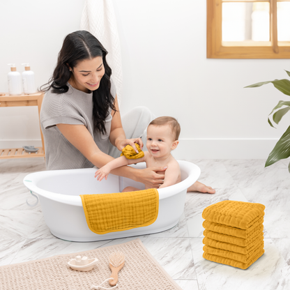 Muslin Washcloths - Turmeric