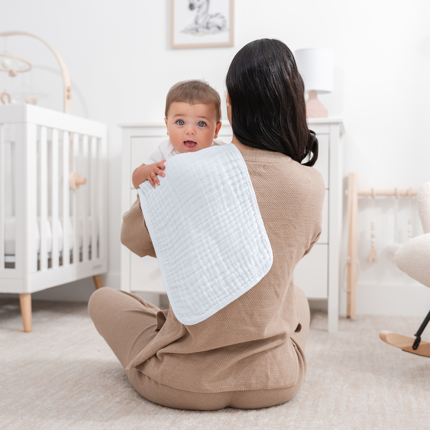 Muslin Burp Cloths - White