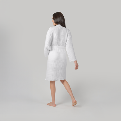 Muslin Bathrobe, White