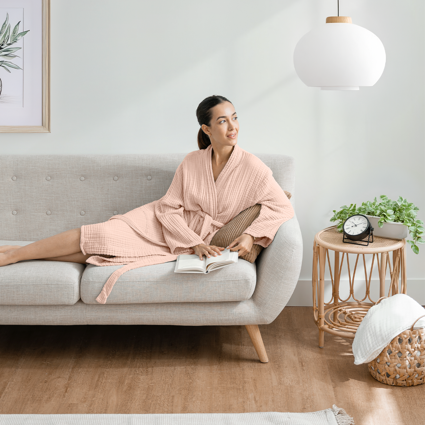Muslin Bathrobe, Blush