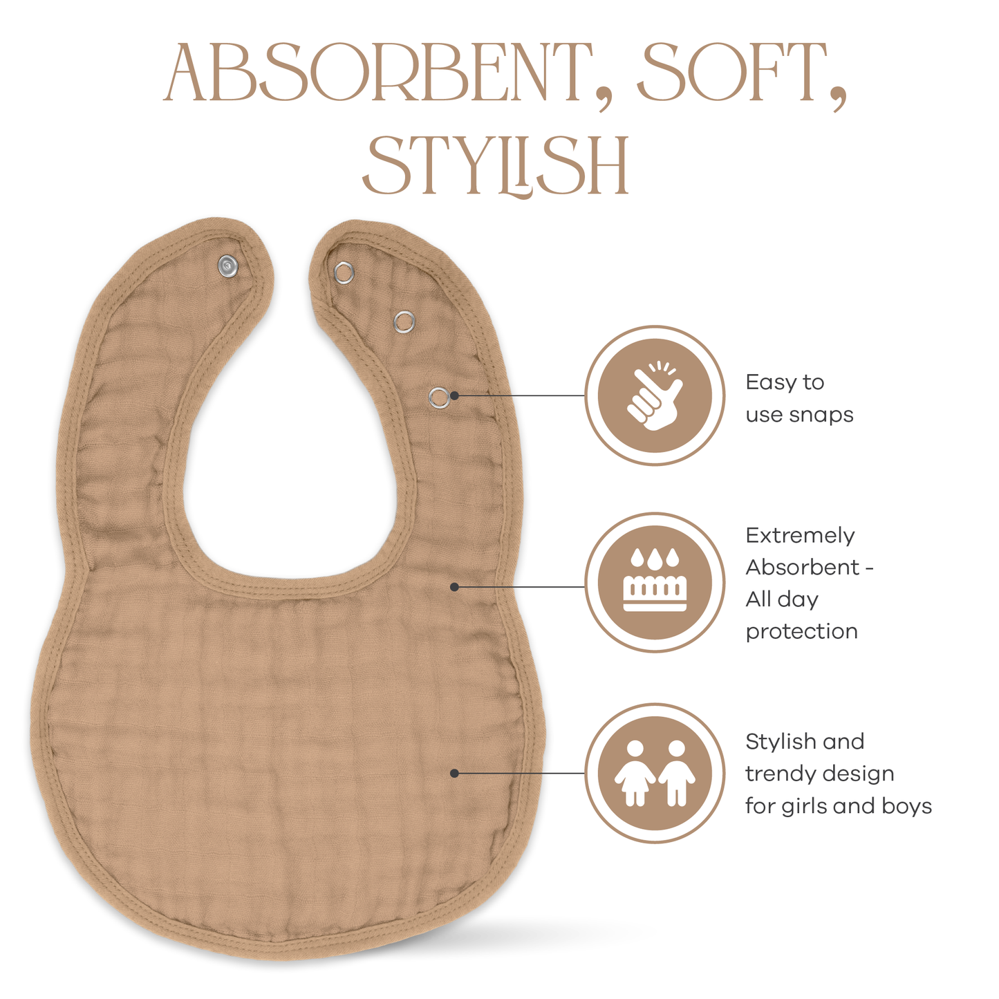 Muslin Bibs - Cedar
