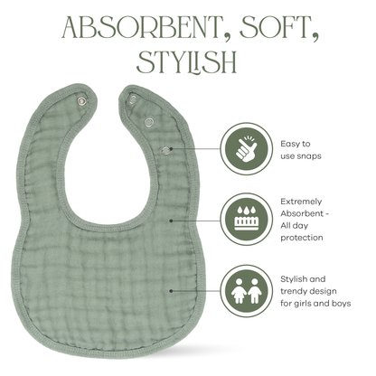 Muslin Bibs - Fern