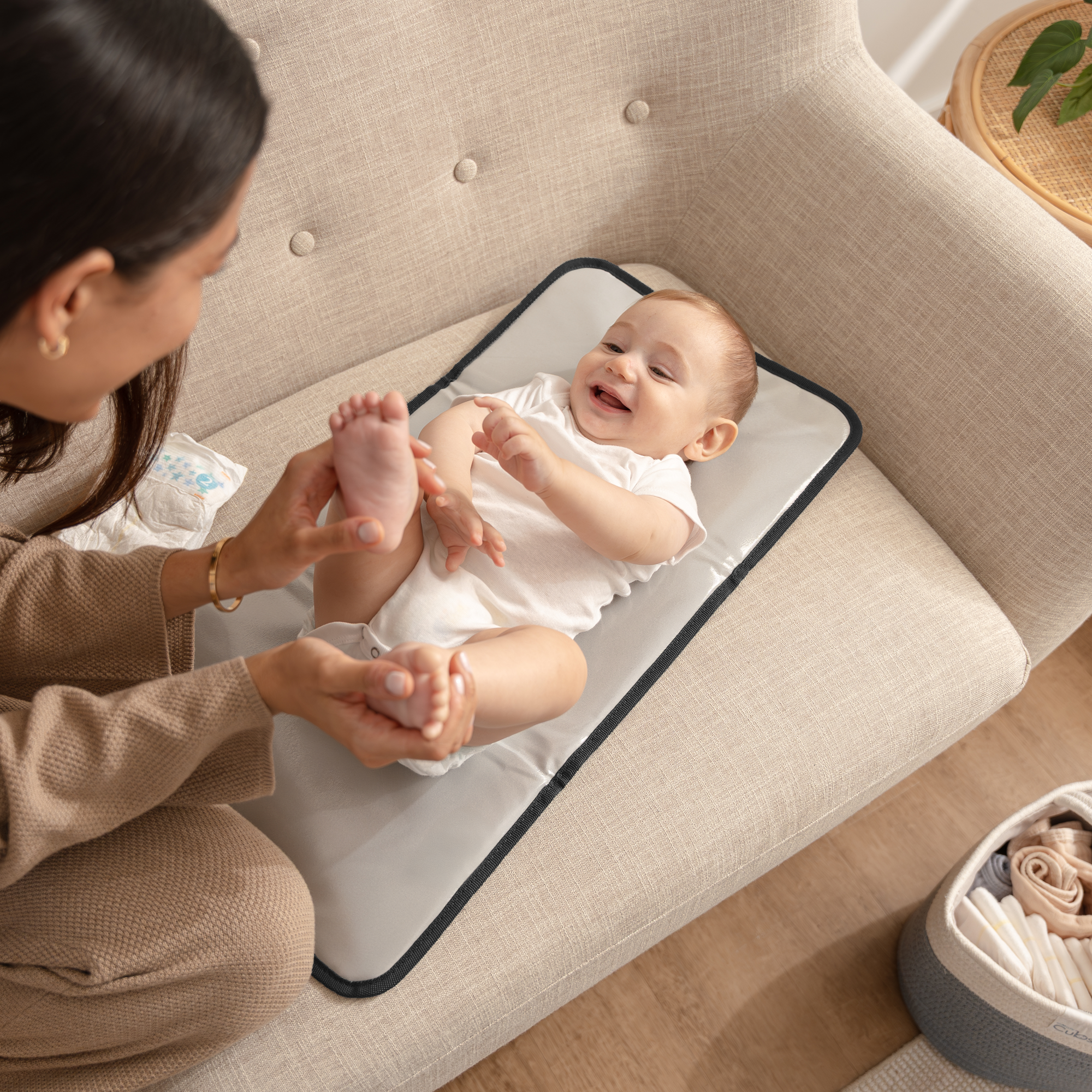 Compact Changing Pad - Solid Grey