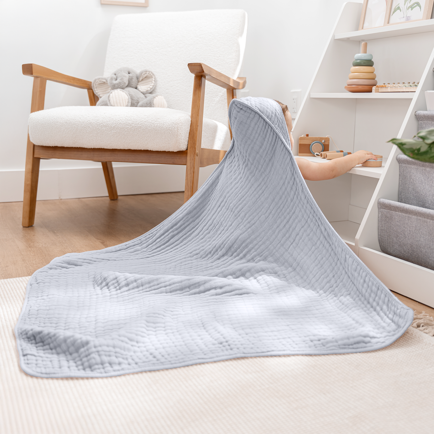 Baby Hooded Towels - Slate