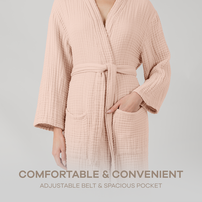 Muslin Bathrobe, Blush