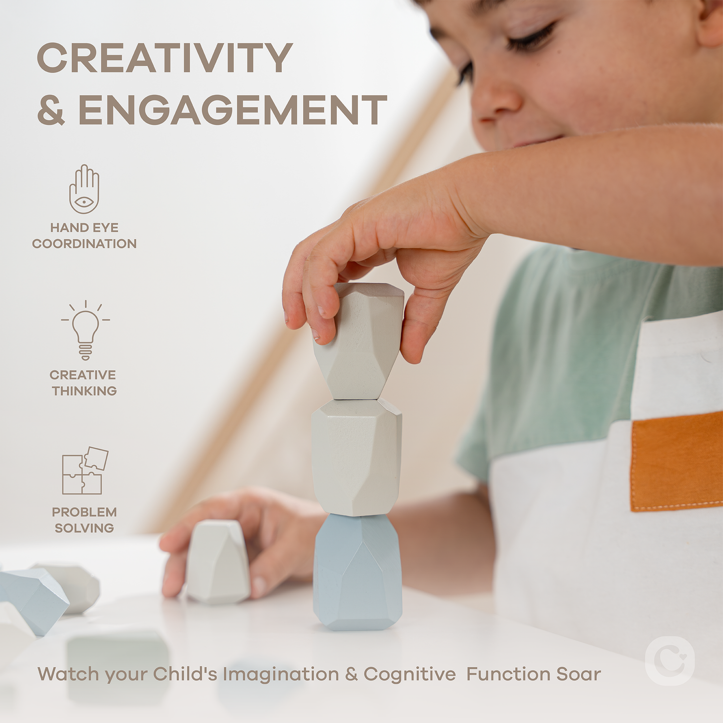 Stacking Blocks for Toddlers, Boy Pack