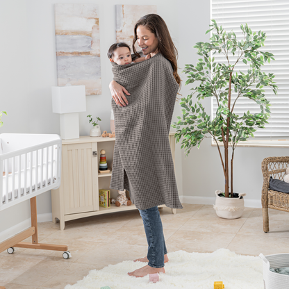 Baby Waffle Blankets in Charcoal