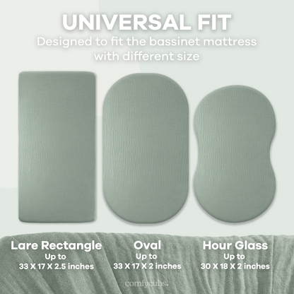 Muslin Fitted Bassinet Crib Sheet