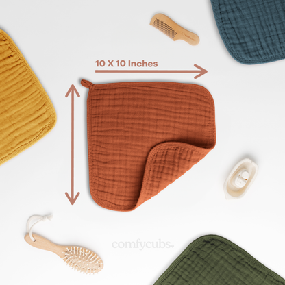 Muslin Washcloths - Garnet