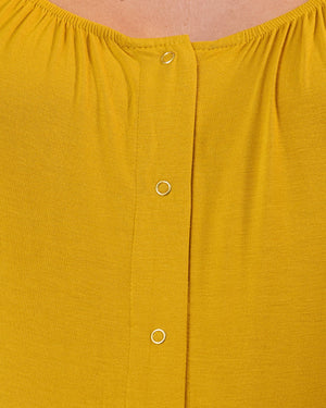 Ruffle Strap Labor & Delivery Gown | Honey | Kindred Bravely - additional view