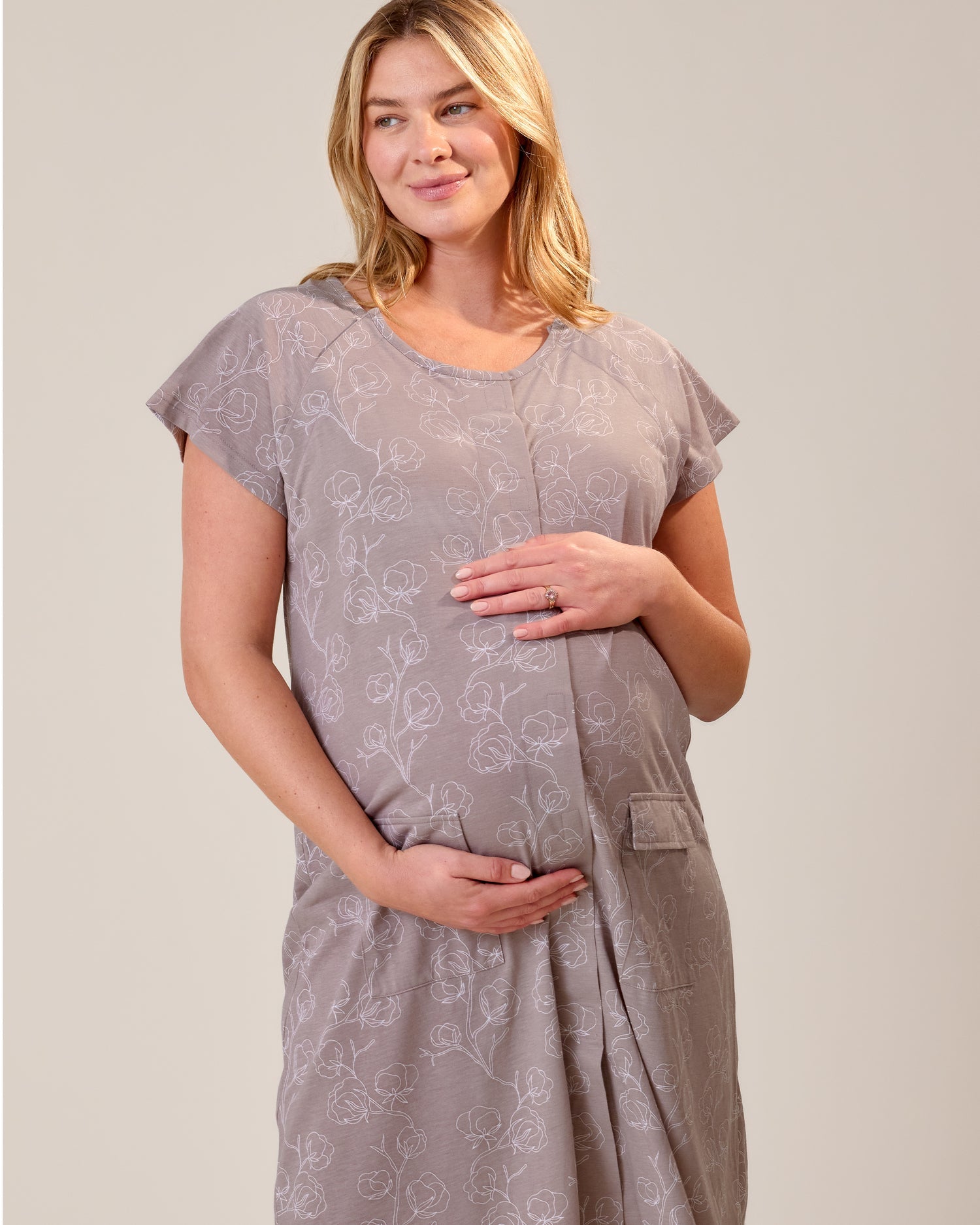 Universal Labor & Delivery Gown | Lilac Bloom | Kindred Bravely - additional view