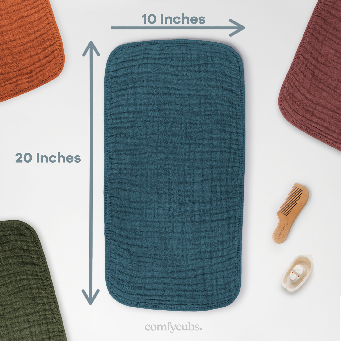 Muslin Burp Cloths - Neptune