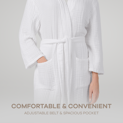 Muslin Bathrobe, White