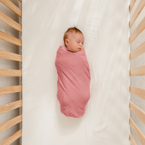 Muslin Swaddle Blankets, 42” x 42” in Blush, Bold Blush, Dusty Rose, Pack of 3 | Comfy Cubs - additional view