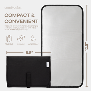 Compact Changing Pad in Solid Black | Comfy Cubs - additional view