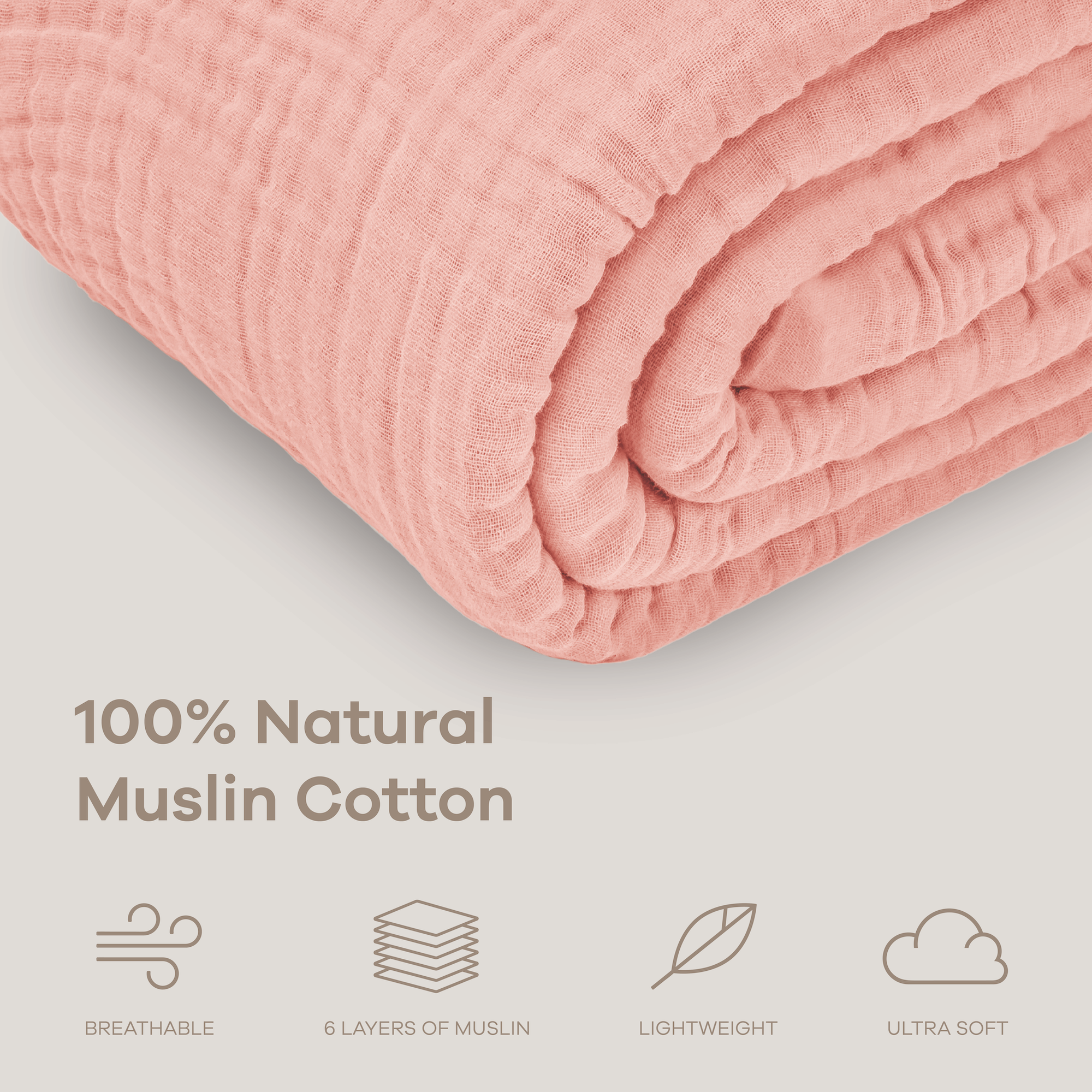 Adult Muslin Blanket in Bold Blush | Comfy Cubs - additional view