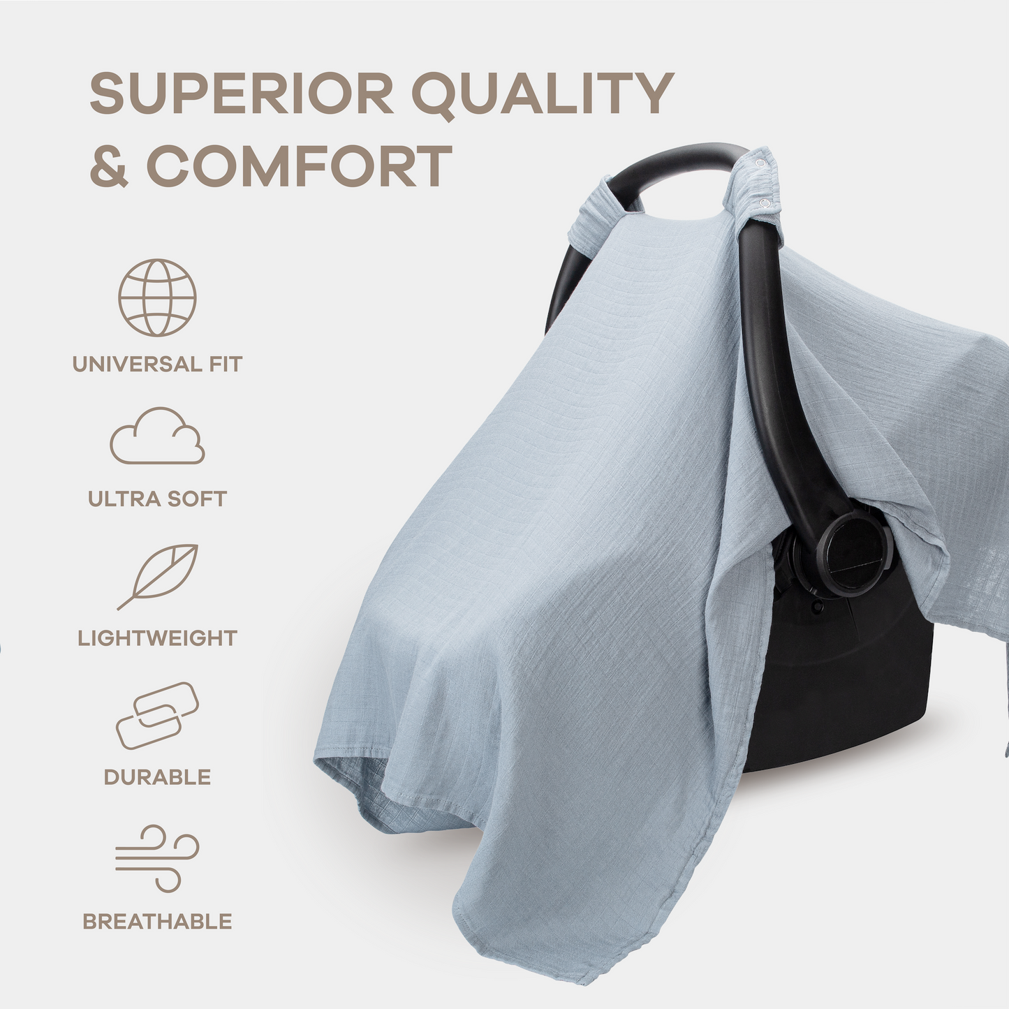 Baby Car Seat Cover - Pacific Blue