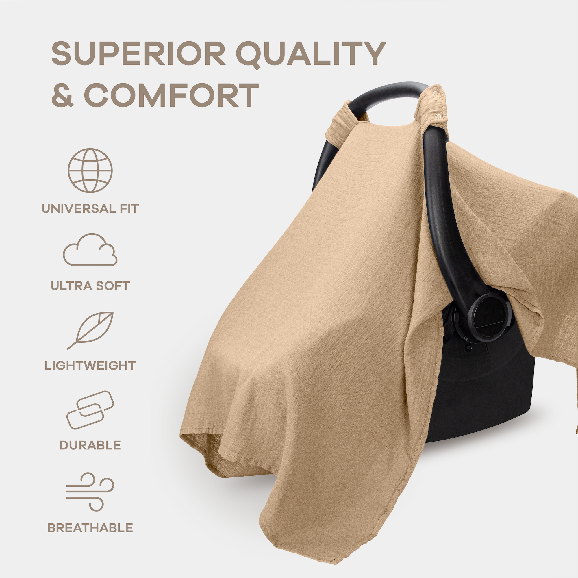 Baby Car Seat Cover in Cedar | Comfy Cubs - additional view