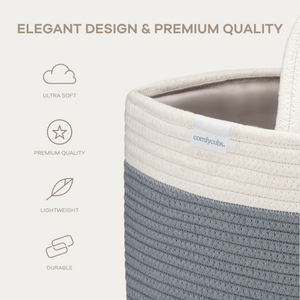 Rope Diaper Caddy in Pacific Blue | Comfy Cubs - additional view
