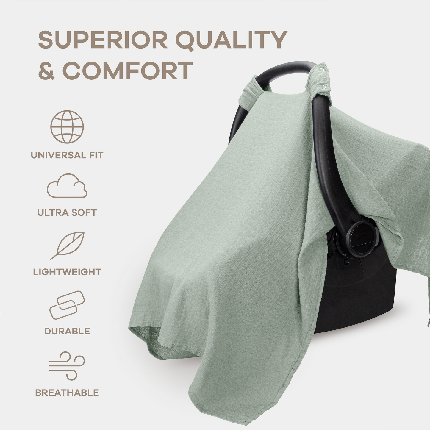 Baby Car Seat Cover - Fern