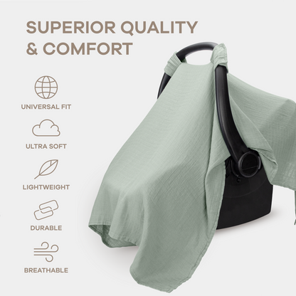 Baby Car Seat Cover - Fern