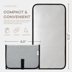 Compact Changing Pad in Solid Grey | Comfy Cubs - additional view