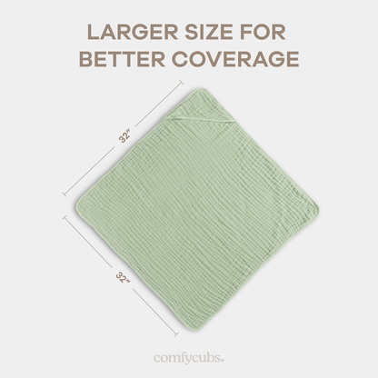 Baby Hooded Towels - Sage