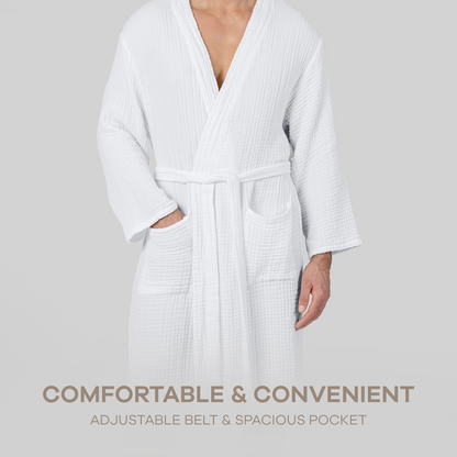 Muslin Bathrobe, White