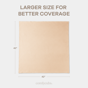 Muslin Swaddle Blankets, 42” x 42” in Cream, Blush, Mauve, Pack of 3 | Comfy Cubs - additional view