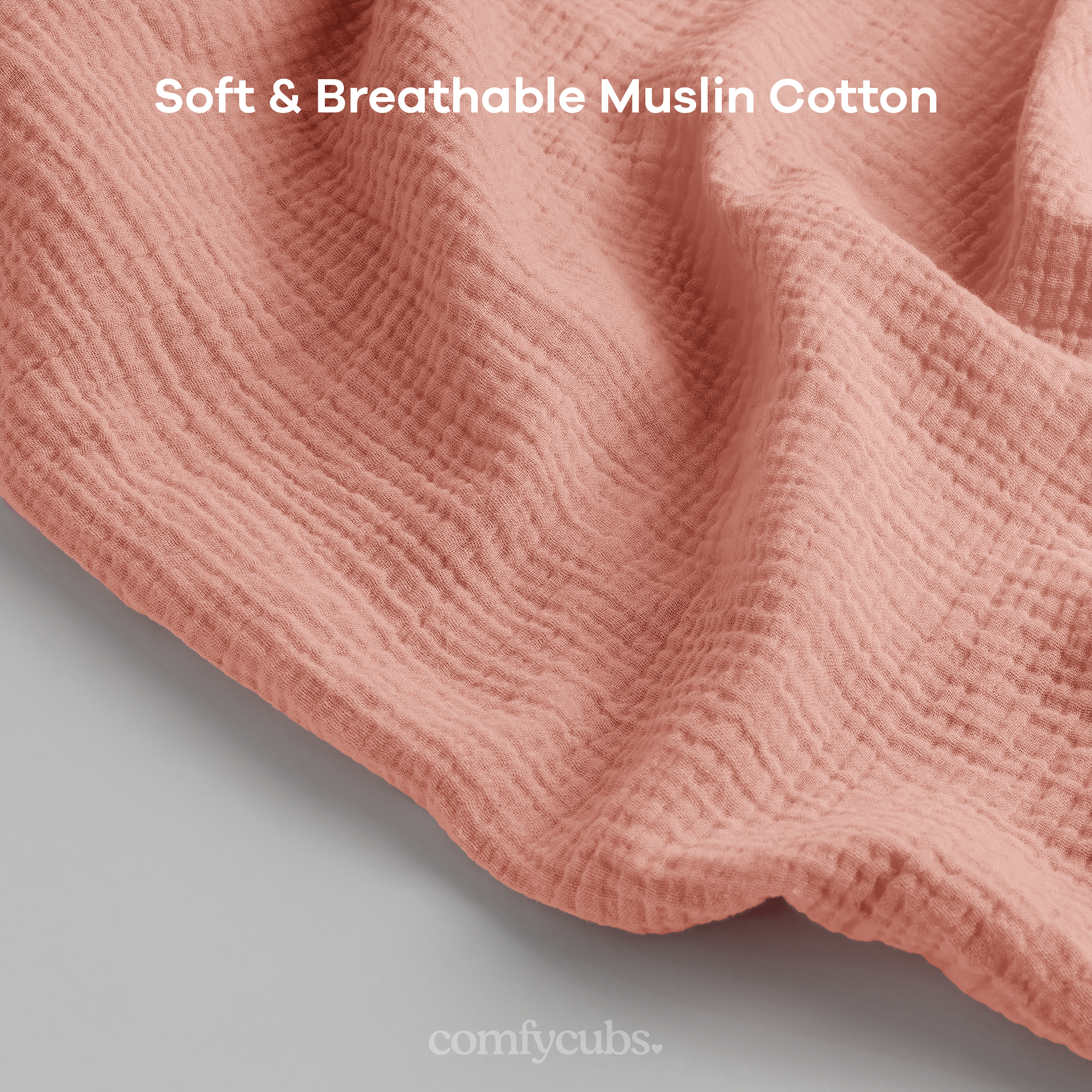 Muslin Nursing Cover, Pack of 1 in Bold Blush | Comfy Cubs - additional view