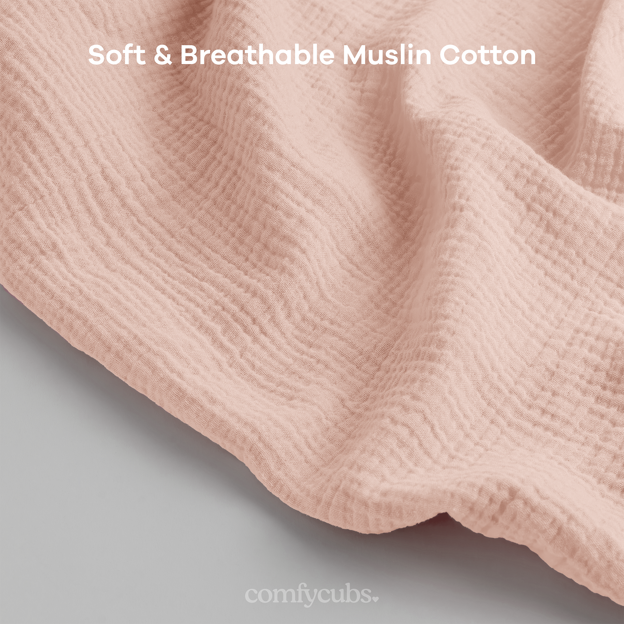 Muslin Nursing Cover, Pack of 1 in Blush | Comfy Cubs - additional view