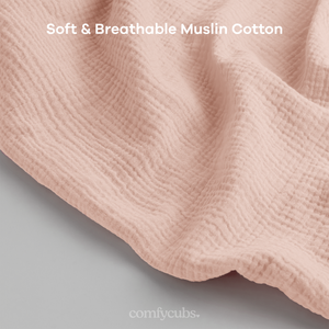 Muslin Nursing Cover, Pack of 1 in Blush | Comfy Cubs - additional view
