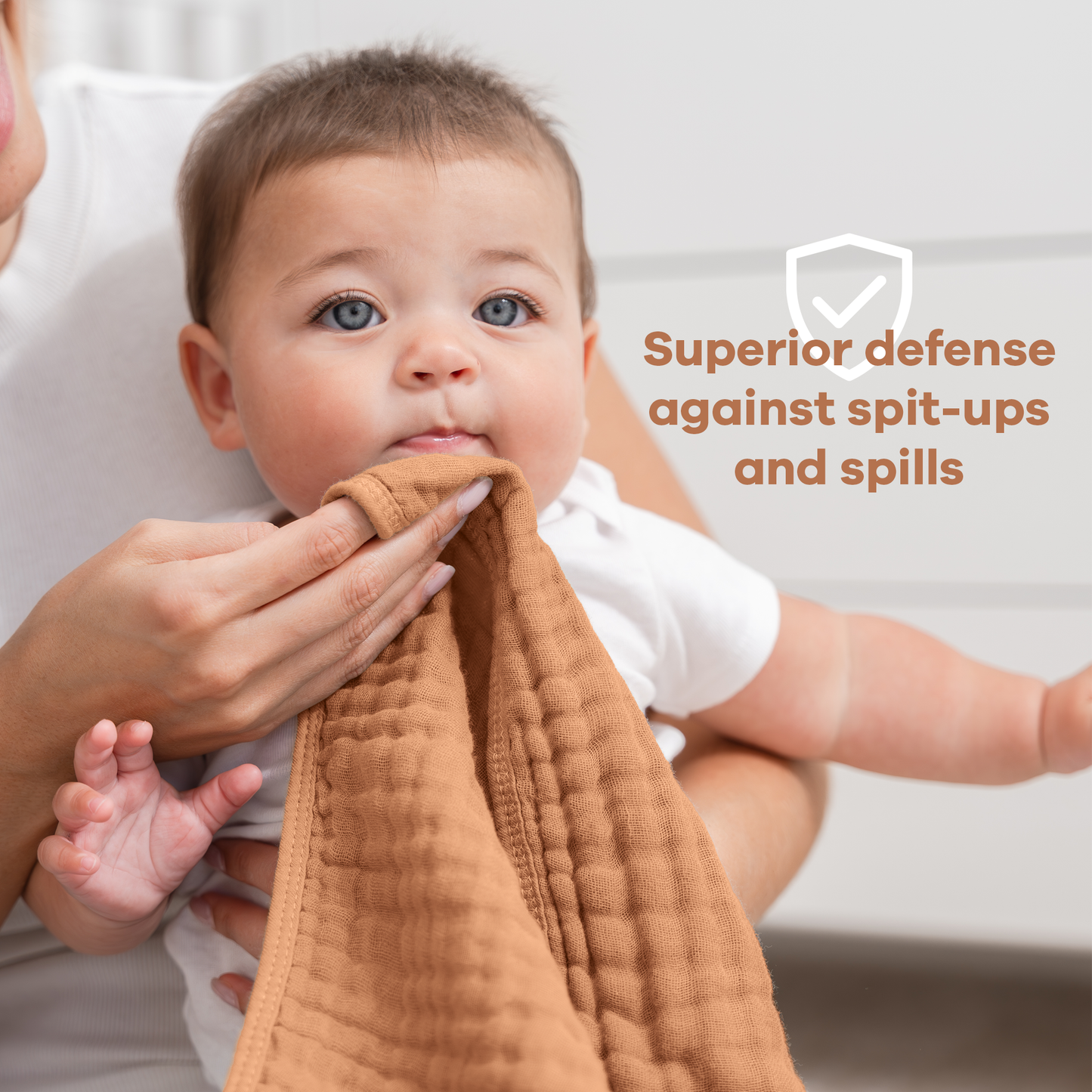 Muslin Burp Cloths - Caramel