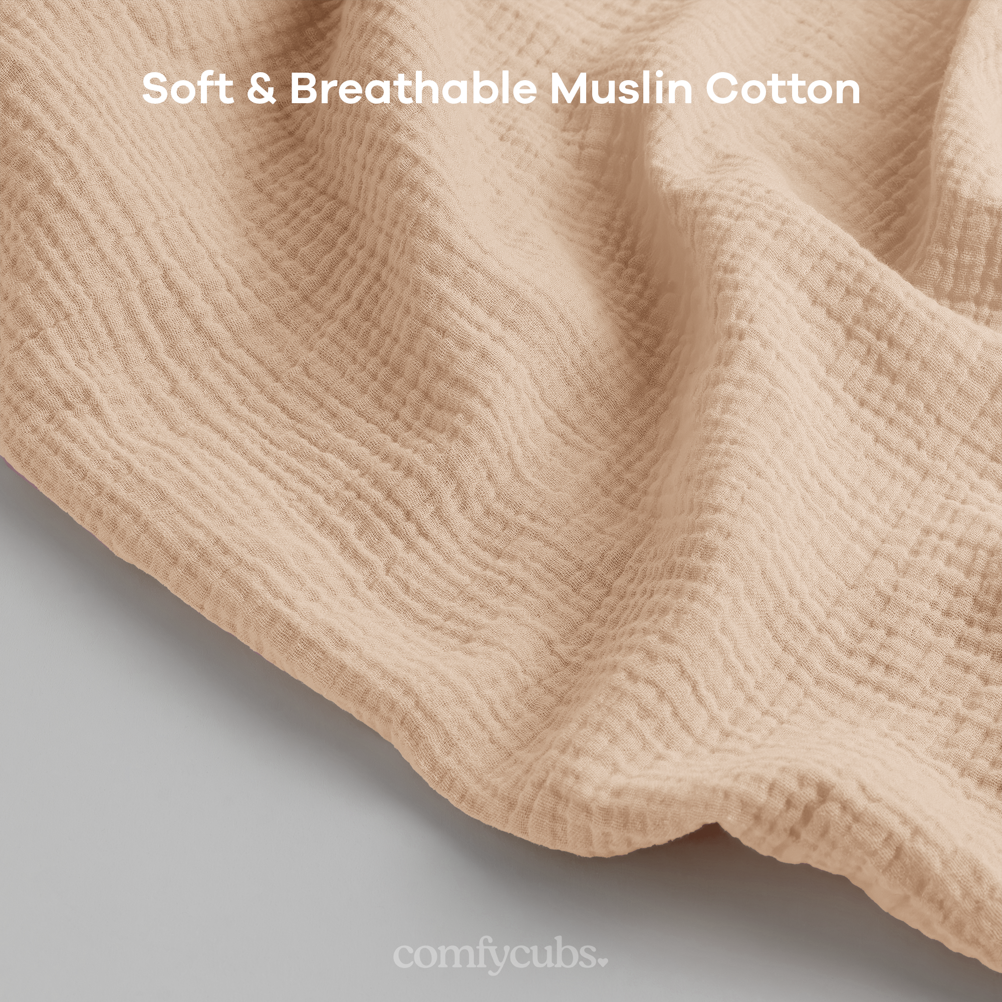 Muslin Nursing Cover, Pack of 1 in Cream | Comfy Cubs - additional view