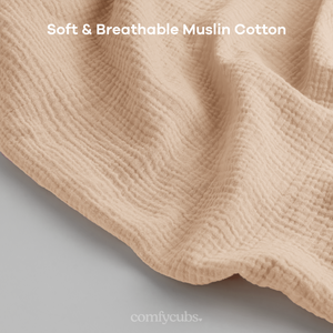Muslin Nursing Cover, Pack of 1 in Cream | Comfy Cubs - additional view