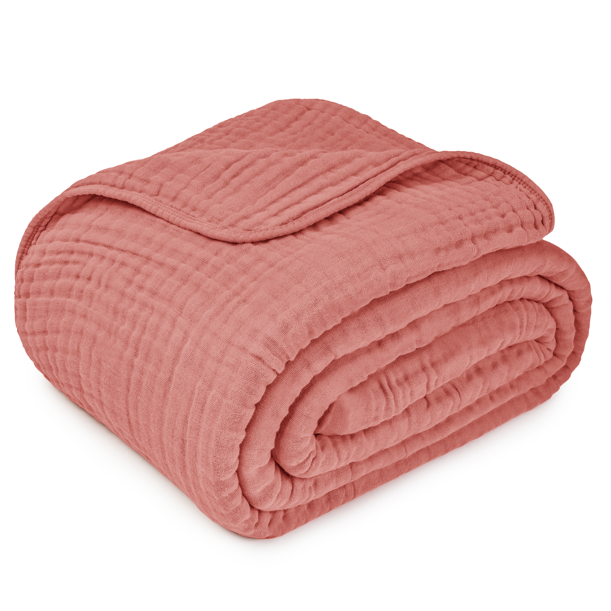 Adult Muslin Blanket in Dusty Rose | Comfy Cubs - additional view