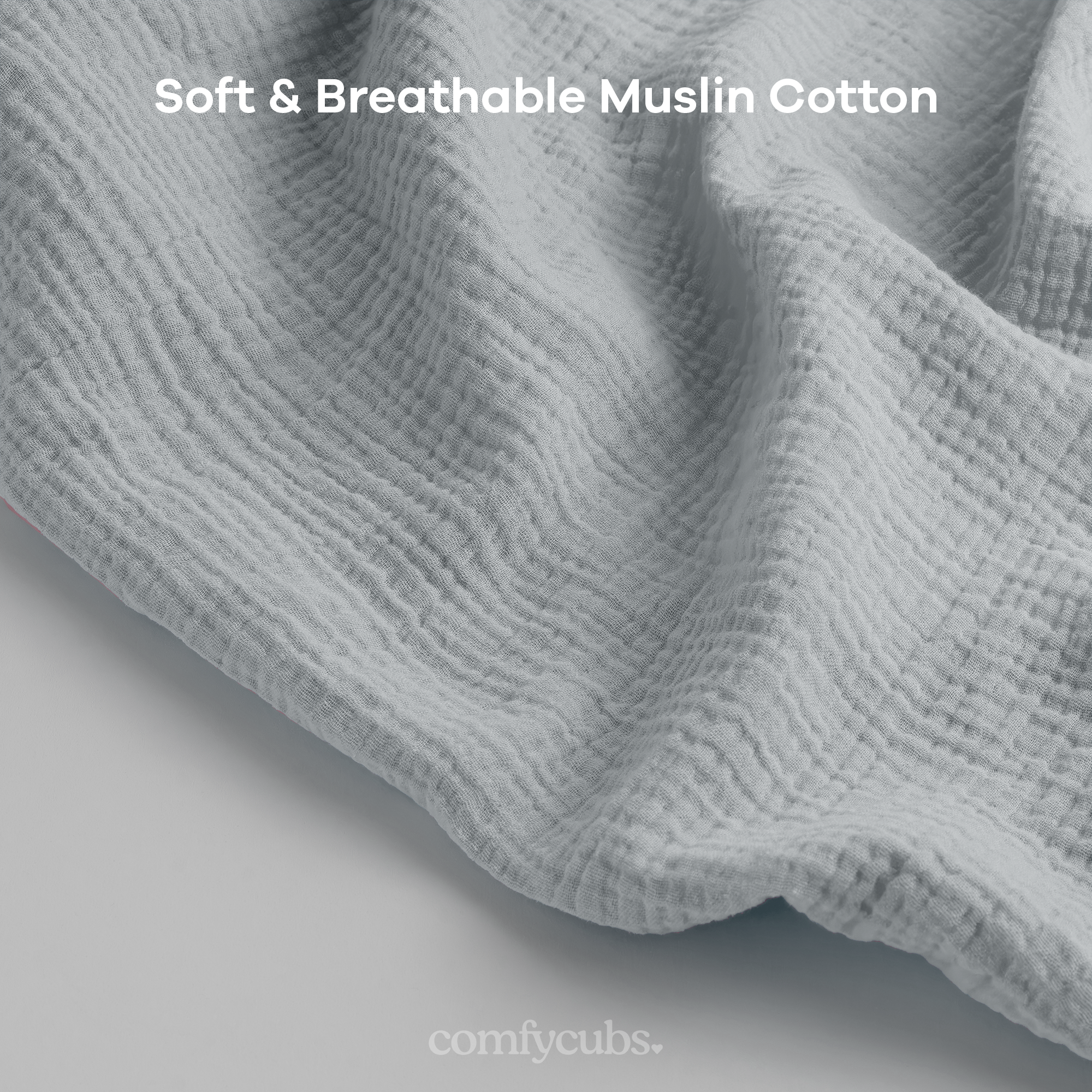 Muslin Nursing Cover, Pack of 1 in Heather Blue | Comfy Cubs - additional view