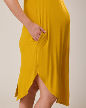 Ruffle Strap Labor & Delivery Gown | Honey | Kindred Bravely - additional view